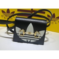 Gucci x Adidas card case with Horsebit Bag 702248 leather Black 2022