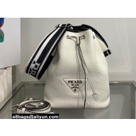 Prada Leather bucket bag 1BE060 White 2022