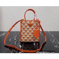 Prada Symbole jacquard fabric micro bag 1BA355 Orange 2022