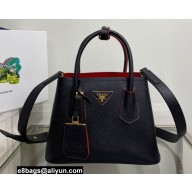Prada Double Saffiano leather mini bag 1BG443 Black 2022