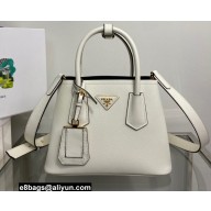 Prada Double Saffiano leather mini bag 1BG443 White 2022