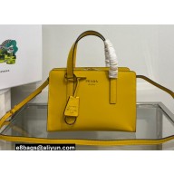 Prada Re-Edition 1995 brushed-leather mini handbag 1BA357 Yellow 2022