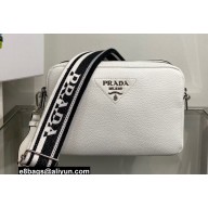 Prada Leather bag with shoulder strap 1BH082 White 2022