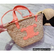 Cheap Sale Celine raffia Tote bag Beige/Pink 2022