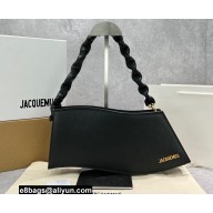Jacquemus La Vague leather shoulder bag 2055 Black