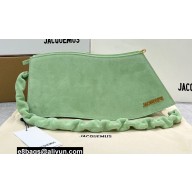 Jacquemus La Vague leather shoulder bag 2055 Light Green