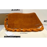 Jacquemus La Vague leather shoulder bag 2055 Khaki