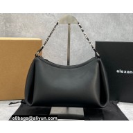 Alexander Wang Marquess Medium Hobo Bag In Leather Black 2022