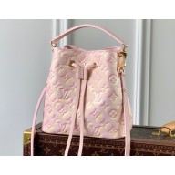 Louis Vuitton Sprayed and embossed grained cowhide leather Néonoé BB Bag M46174 Light Pink