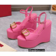 Valentino Heel 13cm Platform 5cm VLOGO Wedge Sandals Pink 2022