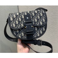 Dior Gallop Messenger Bag in Oblique Jacquard and Black Grained Calfskin 2022