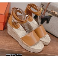 Hermes Heel 8.5cm Platform 5cm Tipoli Wedge Espadrilles 01 2022