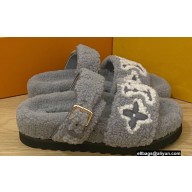 Louis Vuitton Shearling Paseo Flat Comfort Mules with Buckle 02 2022