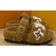 Louis Vuitton Shearling Paseo Flat Comfort Mules with Buckle 03 2022
