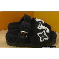 Louis Vuitton Shearling Paseo Flat Comfort Mules with Buckle 01 2022
