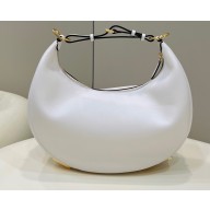 Fendi leather Fendigraphy Medium Hobo Bag White 2022