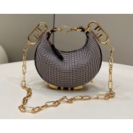 Fendi Nano Fendigraphy Hobo Bag Charm houndstooth wool 2022