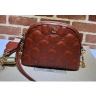 Gucci GG matelassé leather shoulder bag ‎702229 Brown 2022