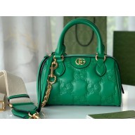 Gucci GG matelassé leather top handle bag ‎702251 Green 2022