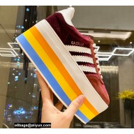 Gucci x adidas women's GG Gazelle sneakers 707873 Burgundy 2022