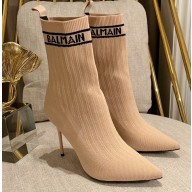 Balmain Heel 9.5cm Skye stretch knit ankle boots 07 2022