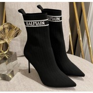 Balmain Heel 9.5cm Skye stretch knit ankle boots 03 2022