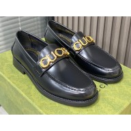 Gucci Leather 'Gucci' loafers Brushed Black 2022
