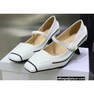 Dior Heel 5.5cm Technical Fabric and Rubber D-Motion Pumps White 2022