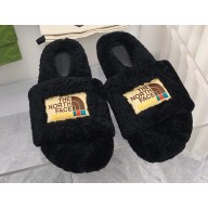 Gucci x The North Face shearling slides Black 2022