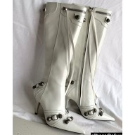 Balenciaga Arena lambskin Cagole Boots White 2022