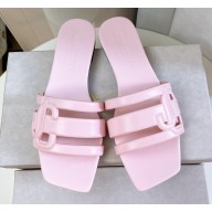 Jimmy Choo Nappa Leather Laran Flats with JC Monogram Pink 2022
