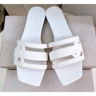 Jimmy Choo Nappa Leather Laran Flats with JC Monogram White 2022