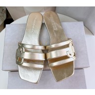 Jimmy Choo Nappa Leather Laran Flats with JC Monogram Gold 2022