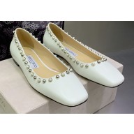 Jimmy Choo Pearl and Stud Ballet Flats White 2022