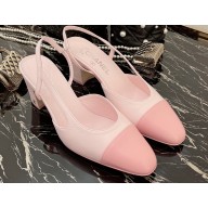 Chanel Heel 6.5cm Slingbacks G31318 Light Pink 2022