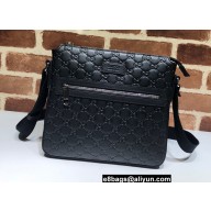 Gucci GG embossed Signature messenger Bag 406410 Black