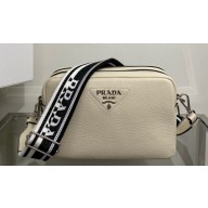 Prada Leather bag with shoulder strap 1BH082 Creamy 2022