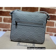 Gucci GG embossed Signature messenger Bag 406410 Gray