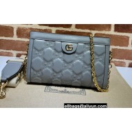 Gucci GG Matelassé leather small bag 702200 Gray
