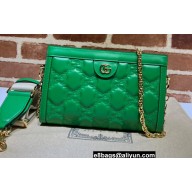 Gucci GG Matelassé leather small bag 702200 Green