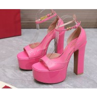 Valentino Heel 15.5cm platform 4cm Tan-Go Sandals in patent leather Pink 2022