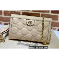 Gucci GG Matelassé leather small bag 702200 Beige