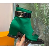Louis Vuitton Satin Moonlight Ankle Boots Green 2022