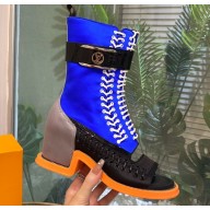 Louis Vuitton Satin Moonlight Half Boots Blue 2022