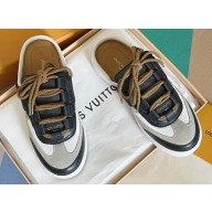 Louis Vuitton Suede Lous Open Back Sneakers Black/Gray 2022