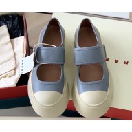 Marni leather Pablo Mary Jane Sneakers Gray 2022