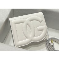 Dolce & Gabbana Calfskin Logo crossbody bag White