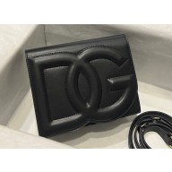 Dolce & Gabbana Calfskin Logo crossbody bag Black