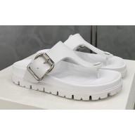 Prada metal buckle Rubber flip-flops Sandals White 2022