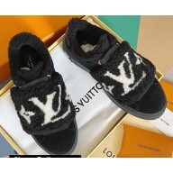 Louis Vuitton Suede calf leather and shearling Time Out Sneakers Black 2022
